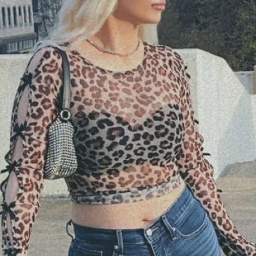 Cheetah Mesh Long Sleeve